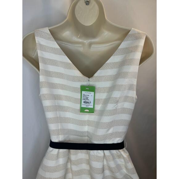 NWT Lilly Pulitzer Eryn Dress - Cameo White Swizzle Stripe - Size 6 - Picture 10 of 13
